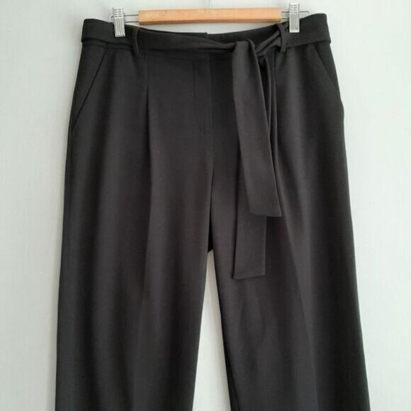 THEORY | Sash Tie Pant New Drape Trousers w Belt Black Sz 8 - Picture 4 of 16
